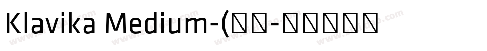 Klavika Medium-(常规字体转换